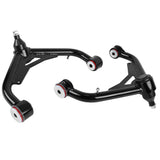 Richeer 2-4" Front Upper Control Arms Black Adjustable for 00-10 Silverado 2500HD 3500HD and Compatible Models