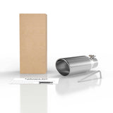 Richeer 2.5" Inlet Exhaust Tip, 4" Outlet, 12" Length, Stainless Steel, Universal