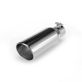 Richeer 2.5" Inlet Exhaust Tip, 4" Outlet, 12" Length, Stainless Steel, Universal