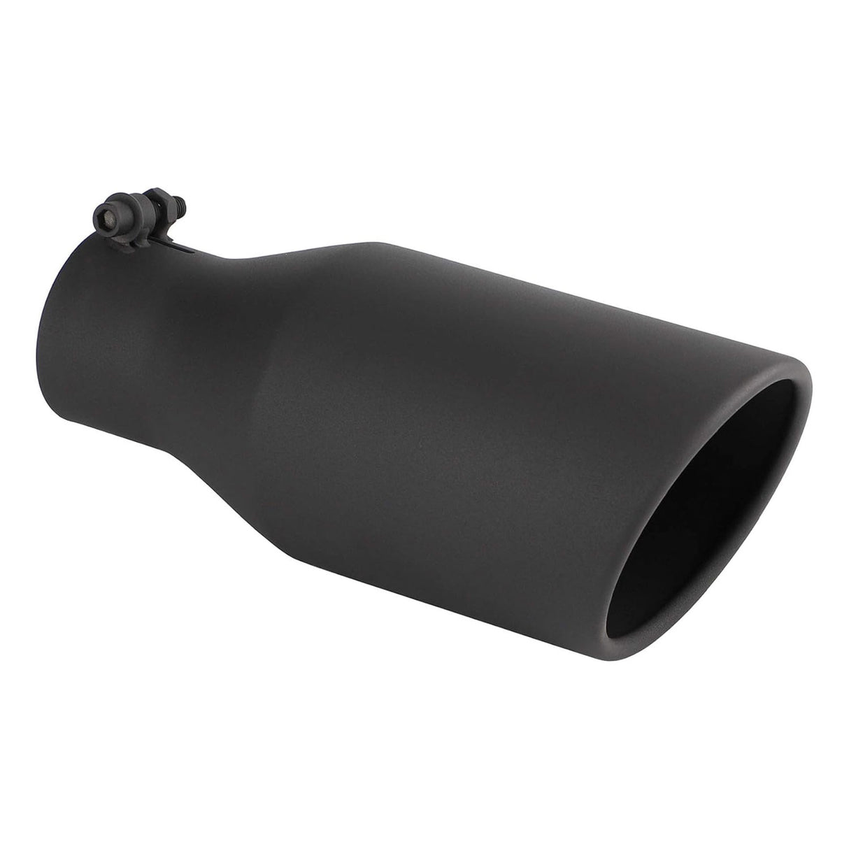 Richeer 3" Inlet Black Exhaust Tip, 5" Outlet, 12" Length, Universal