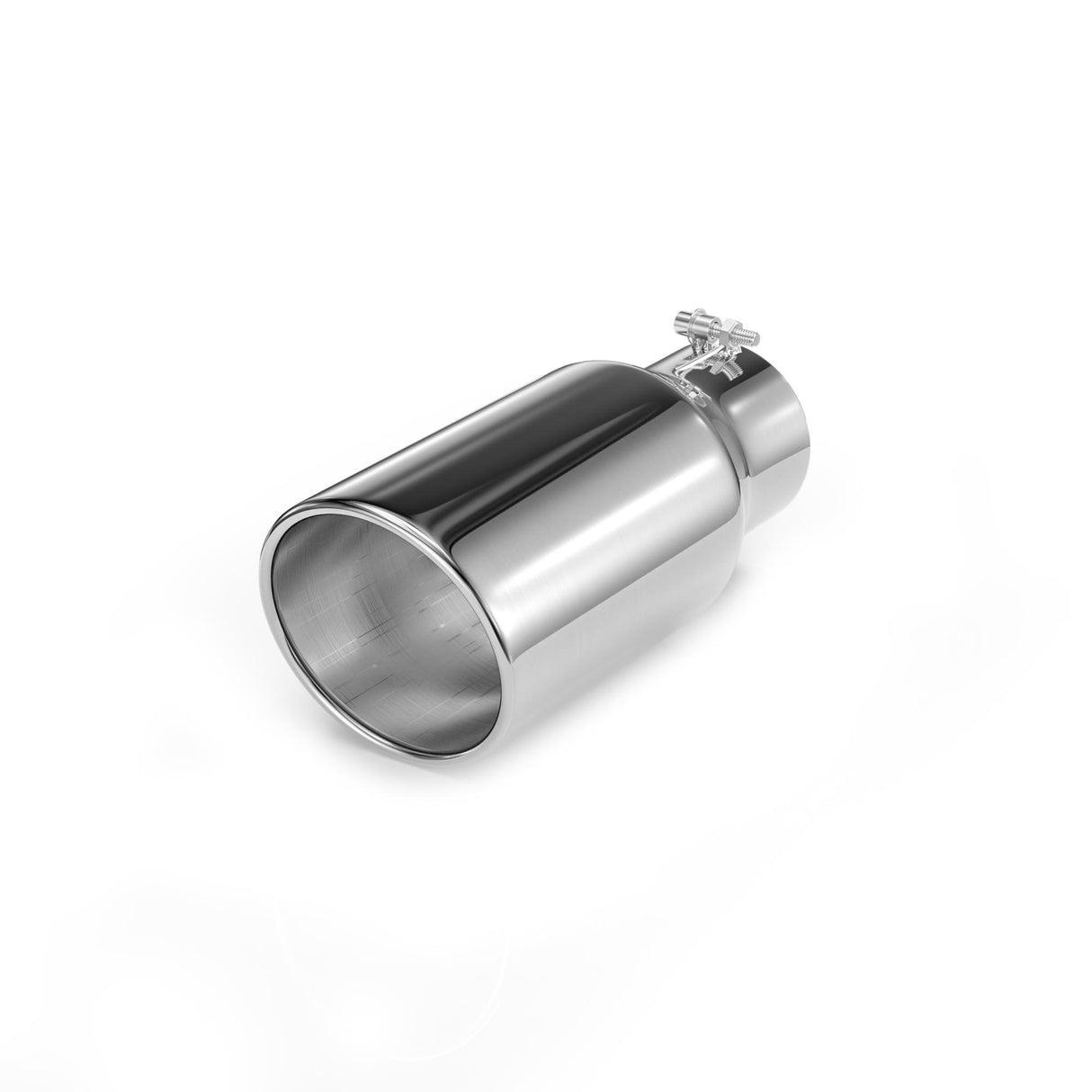 Richeer 3" Inlet Exhaust Tip, 4.5" Outlet, 9" Length, Chrome Polished, Universal