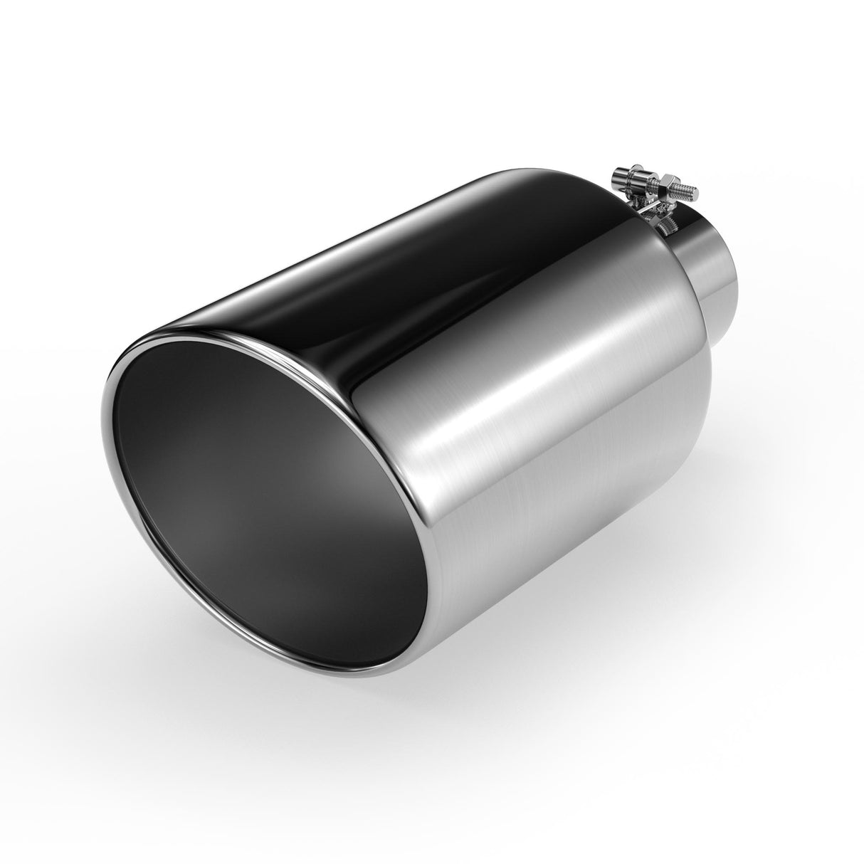 Richeer 4" Inlet Exhaust Tip, 8" Outlet 15" Length Polished Stainless Steel Universal for 4" O.D. Tailpipe