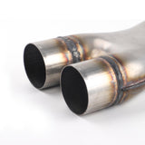 Richeer 2.5" Exhaust X Pipe, 2.5" Inlet & Outlet, 12" Length, Stainless Steel, Weld-On, Universal