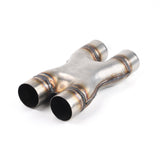 Richeer 2.5" Exhaust X Pipe, 2.5" Inlet & Outlet, 12" Length, Stainless Steel, Weld-On, Universal