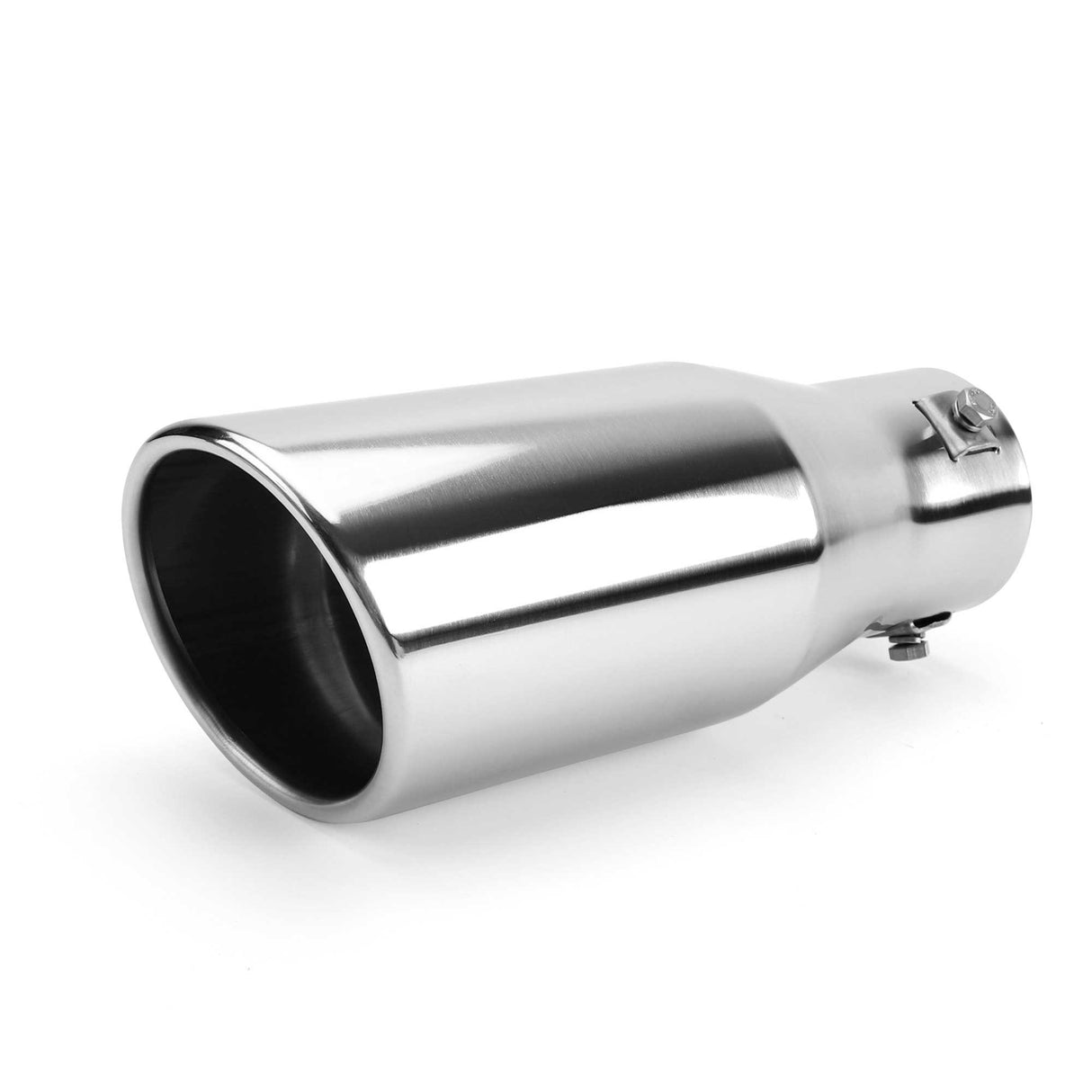 Richeer 1.15-2" Inlet Exhaust Tip, 3.5" Outlet, 9" Length, Stainless Steel, Polished Finish