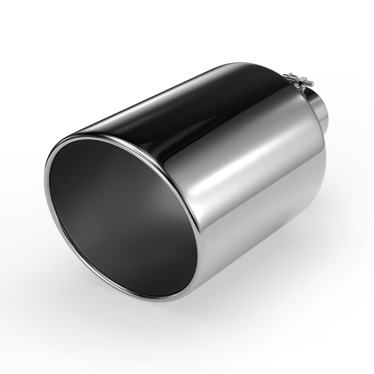 Richeer 4" Inlet to 10" Outlet Exhaust Tip, 18" Length Polished Stainless Steel Universal