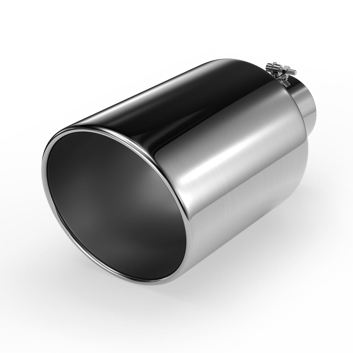 Richeer 5" Inlet Exhaust Tip, 10" Outlet 18" Length Polished Stainless Steel Universal