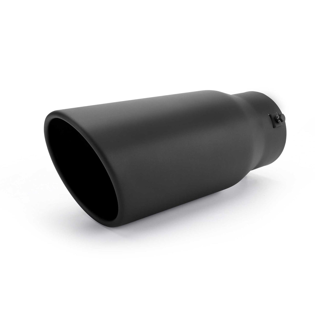 Richeer Adjustable 2.5-3.5" Inlet Exhaust Tip, 5" Outlet 12" Length Black Powder Coated Stainless Steel