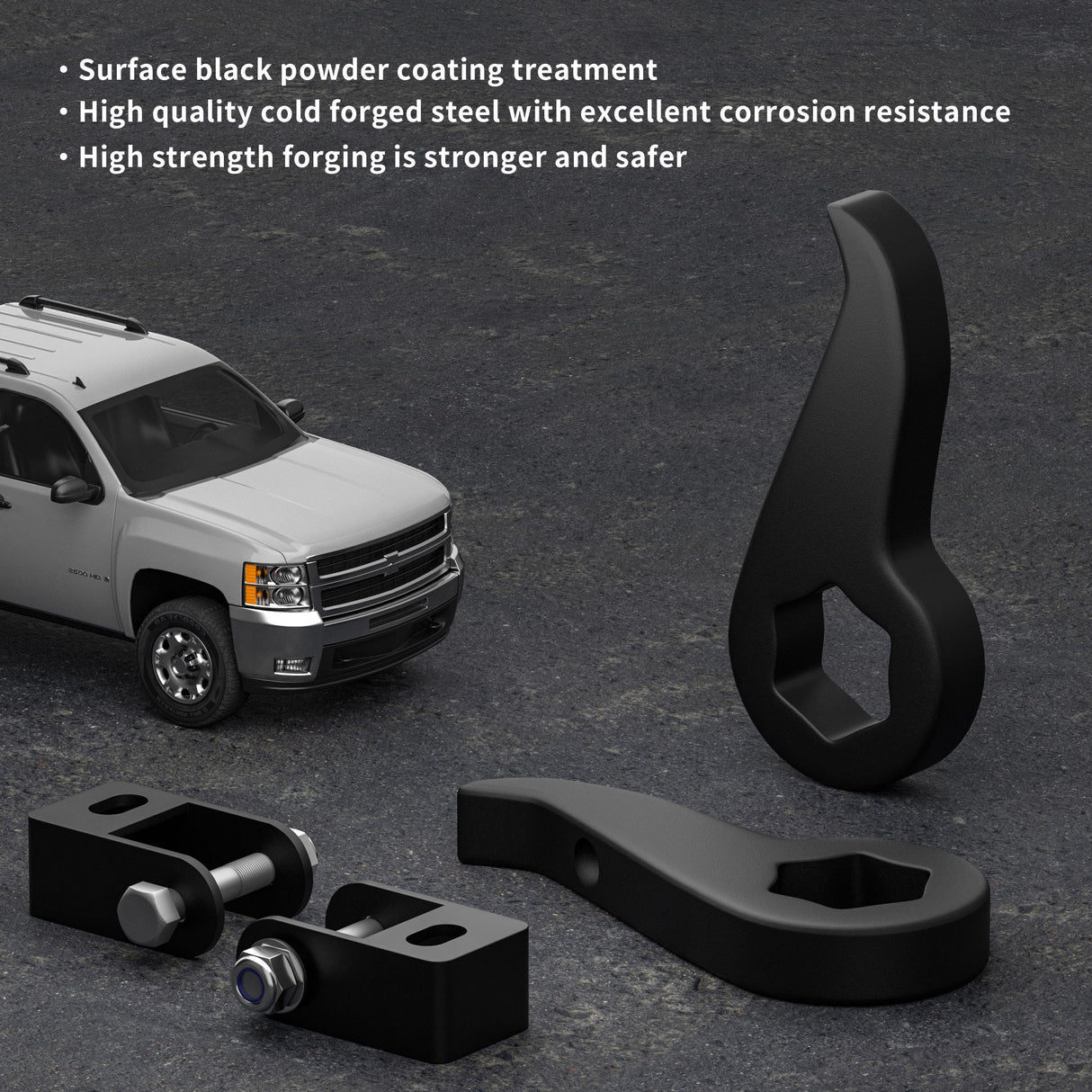 Richeer 1-3" Front Leveling Lift Kit for 2011-2019 Chevy Silverado and Compatible Models