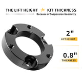 Richeer 2" Front Leveling Lift Kit for Toyota(Tacoma, 4Runner)