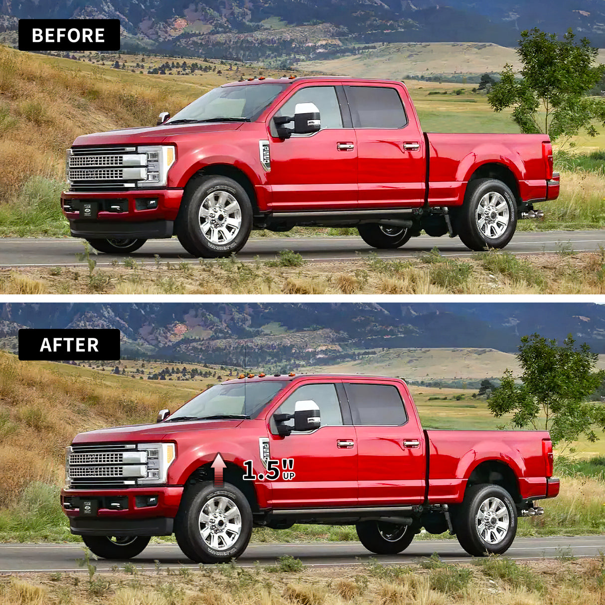 Richeer 1.5" Front Leveling Lift Kit for Ford(F250, F350)