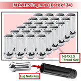 Richeer M14x1.5 24PCS Spline Lug Nuts for Silverado 1500 and Compatible Models