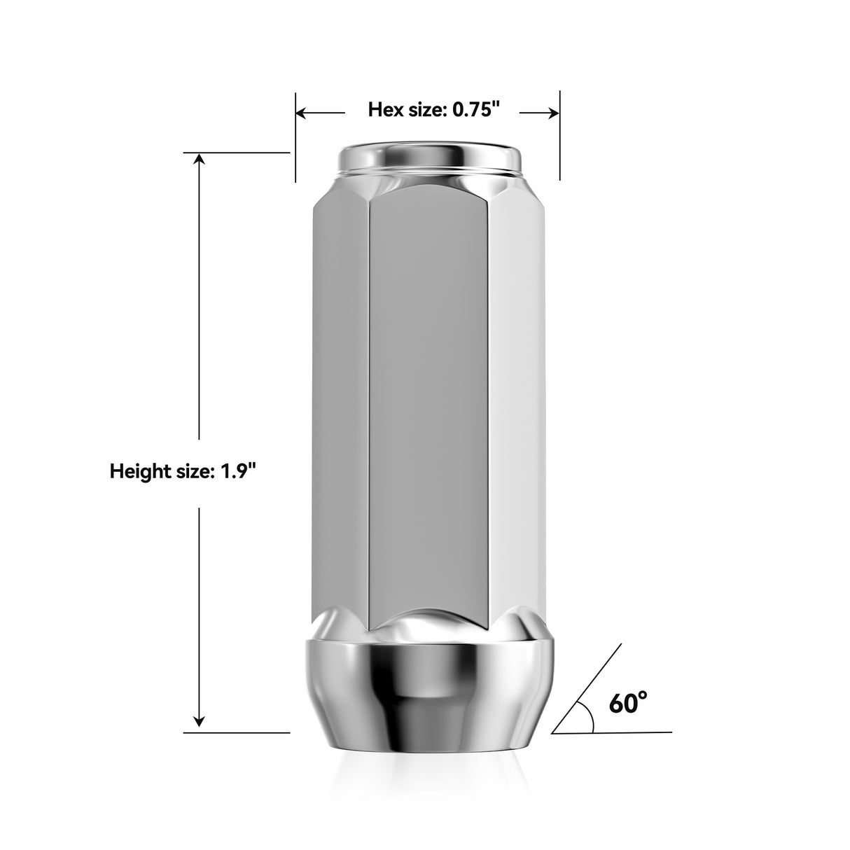 Richeer 1/2-20 20PCS 1.9" Lug Nuts for Compatible Models