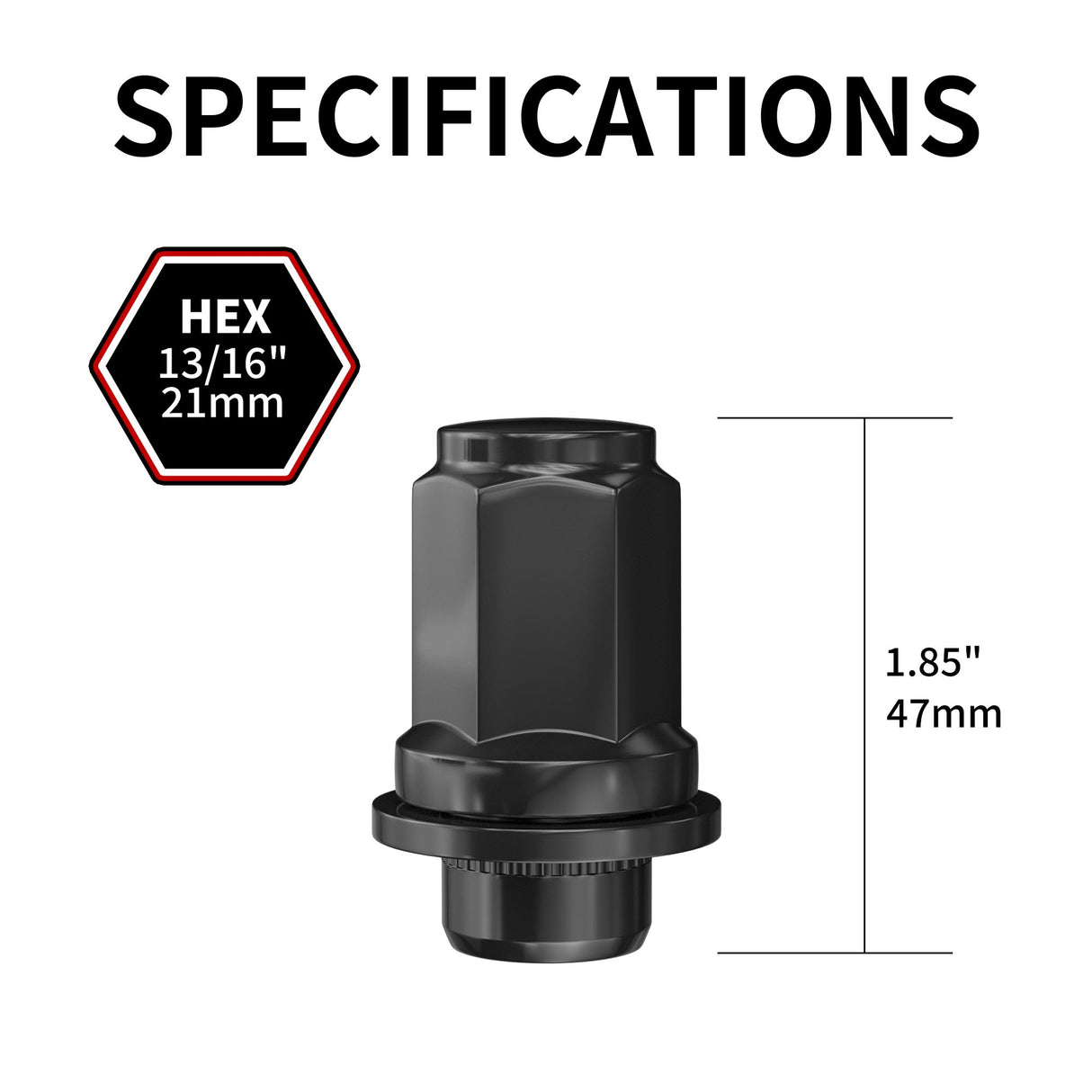 Richeer 24PCS M12x1.5 OEM Factory Style Black Lug Nuts for Tacoma and Compatible Models