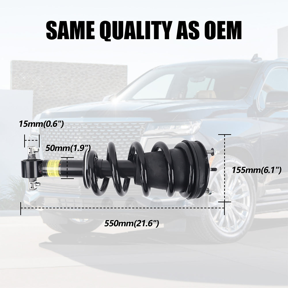 Richeer 2PCS Front Strut Shock Assembly w/ Magnetic Spring 19353951 580-435 for 2007-2014 Chevrolet Silverado