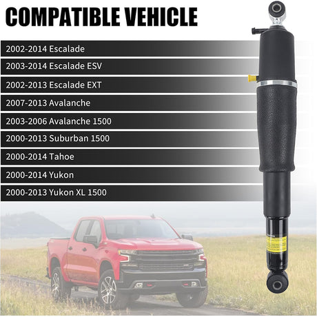 Richeer 2PCS Rear Air Shock Absorber 23487280 580-1091 for 2000-2014 Cadillac Escalade ESV