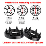 Richeer 6x5.5" Hubcentric Wheel Spacers with for Tacoma 4Runner and Compatiable Models