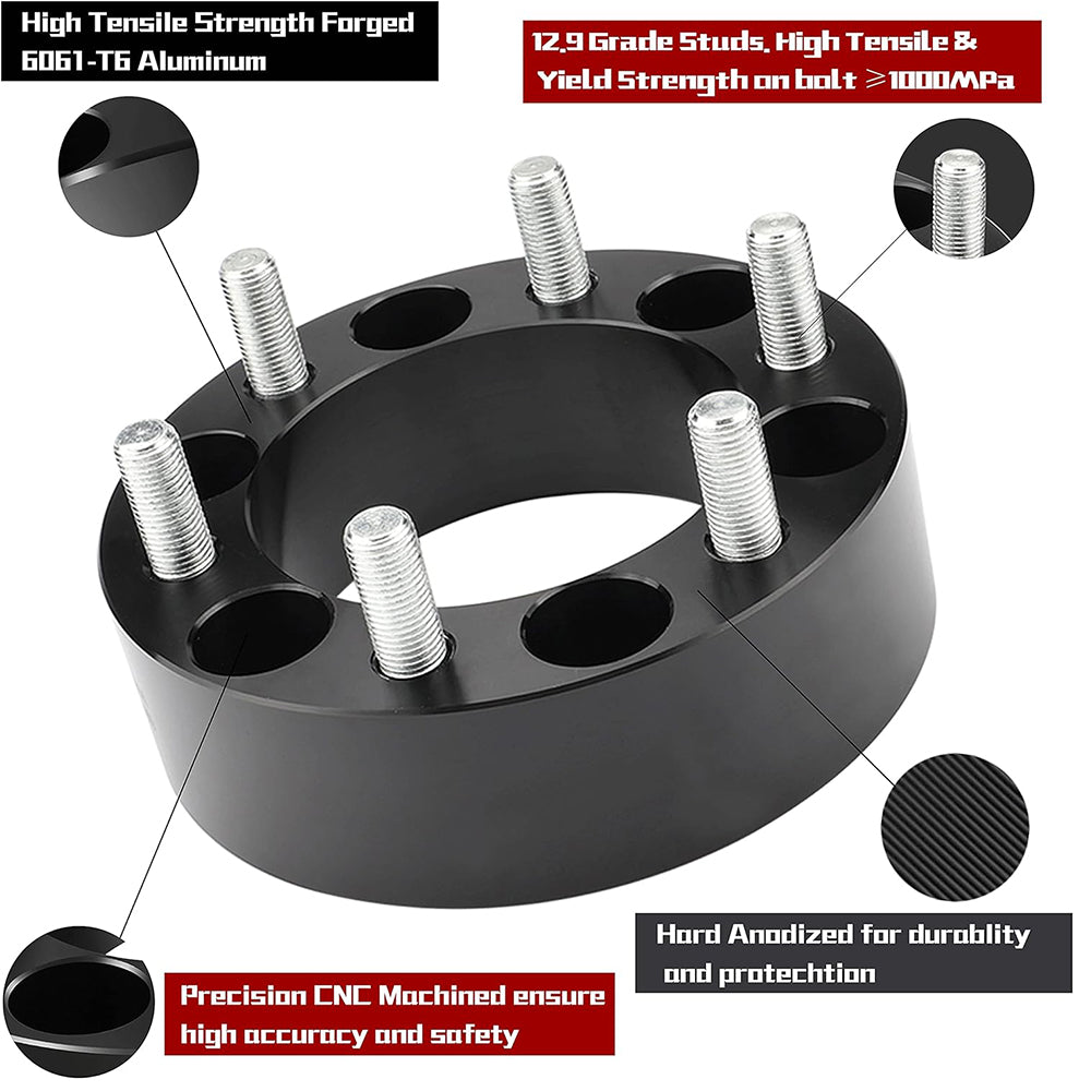 Richeer 6x5.5" Wheel Spacers for Off-Road Vehicles(Chevy, GMC & More) - 1.5" Thick