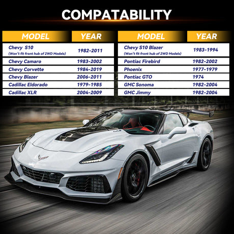 Richeer 2 PCS 2" Wheel Spacers 5x4.75 for Chevy S10 and Compatible Models with M12x1.5 Studs