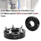 Richeer 5x4.5" to 5x5.5" Wheel Adapters for Off-Road Vehicles (Ford, Jeep & More) - 1.5" Thick