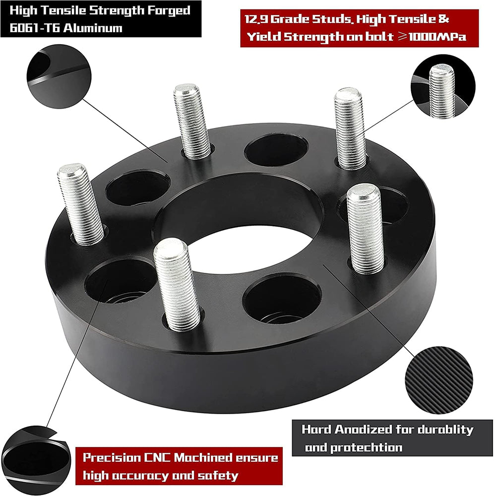 Richeer 5x4.5" to 5x4.75" Wheel Adapters for Off-Road Vehicles (Dodge, Ford, Jeep & More)