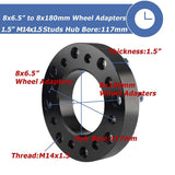 Richeer 8x6.5" to 8x180mm Wheel Adapters for Off-Road Vehicles (Chevy, GMC, Ram & More)