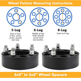 Richeer 5x5" Wheel Spacers for Off-Road Vehicles(Jeep, Chevy, GMC & More)