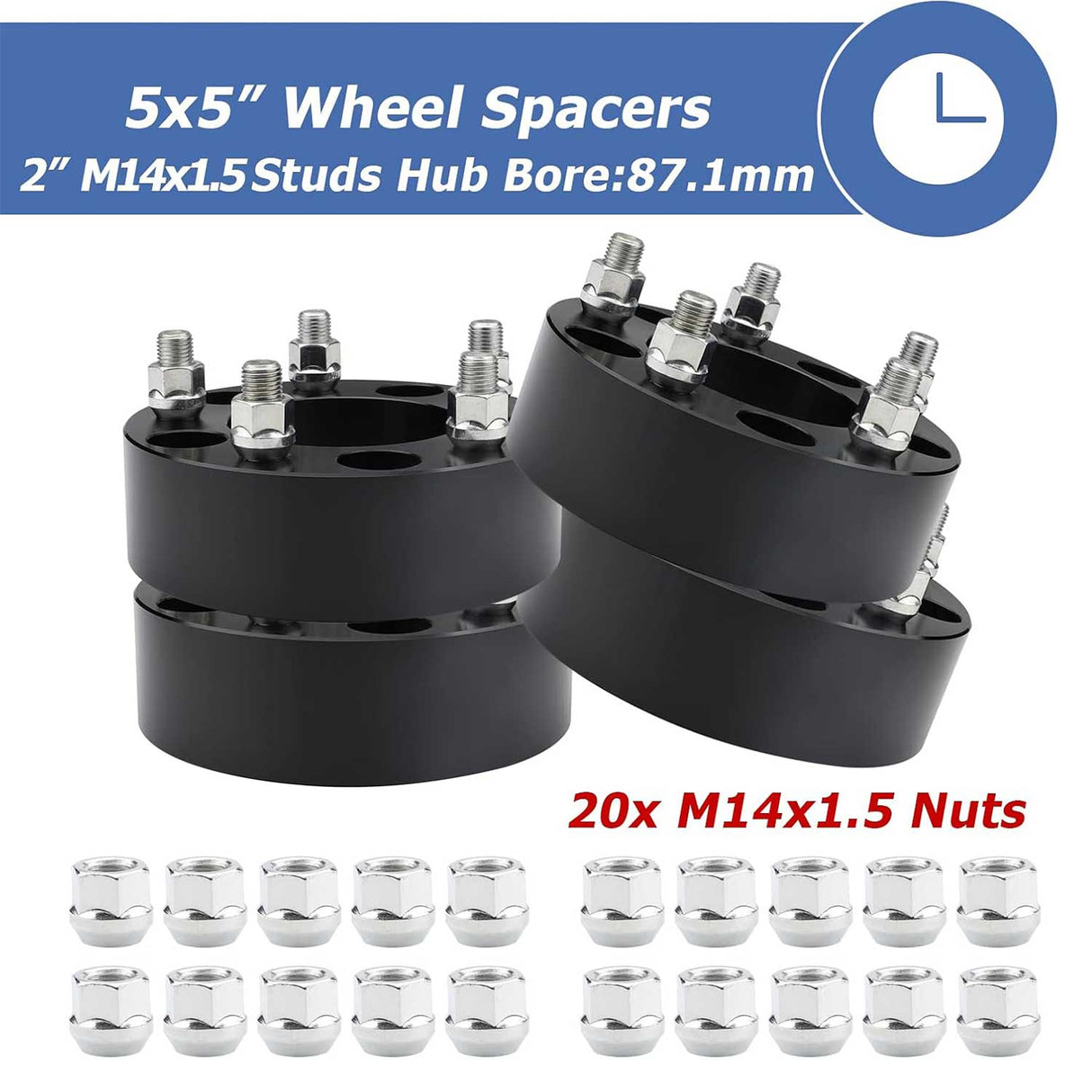 Richeer 5x5" Wheel Spacers for Off-Road Vehicles(Jeep, Chevy, GMC & More)