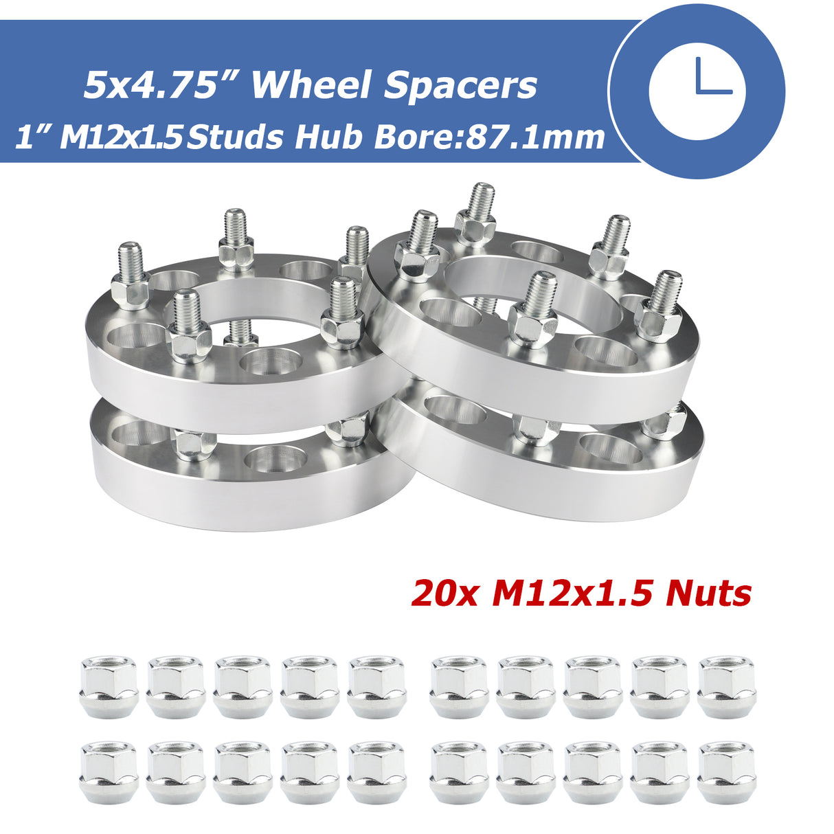 Richeer 5x4.75" Wheel Spacers for Camaro and Compatible Models