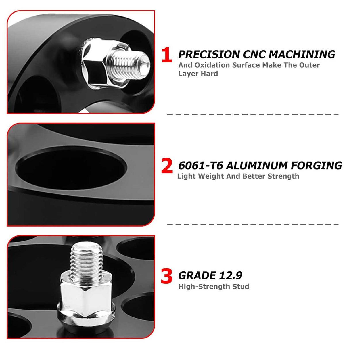 Richeer 5x4.5" to 5x112mm Wheel Adapters for Off-Road Vehicles (Toyota, Lexus, Audi & More)