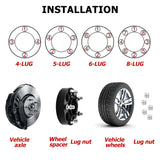 Richeer 8x170mm to 8x6.5" Wheel Adapters for 2003-2023 F250 F350 and Compatible Models