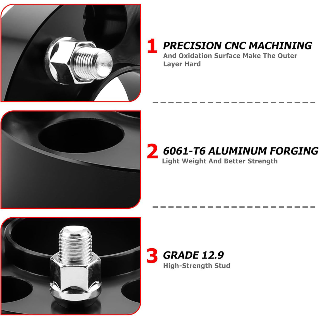 Richeer 5x115mm Hubcentric Wheel Spacers for 2005-2023 300, Challenger, Charger, Magnum, with 71.5mm Hub Bore