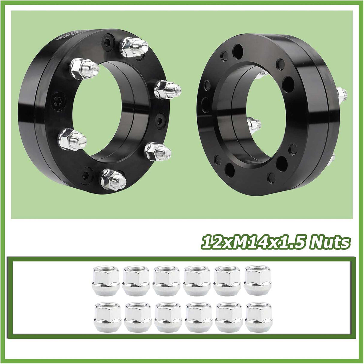 Richeer 5x5.5" to 6x5.5" Wheel Adapters for Off-Road Vehicles (Ram, Jeep, Dodge & More)