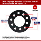 Richeer 8x180mm to 8x6.5" Wheel Adapters for Silverado and Compatible Models