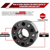 Richeer 6x120mm Hubcentric Wheel Spacers for 2015-2023 Chevy Colorado and Compatible Models