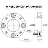 Richeer 4x110mm to 4x137mm Wheel Adapters for Rancher and Compatible Models