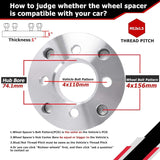 Richeer 4x110mm to 4x156mm Wheel Adapters for Rancher and Compatible Models