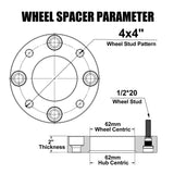 Richeer 4x101.6mm Wheel Spacers for EZ GO and Compatible Models