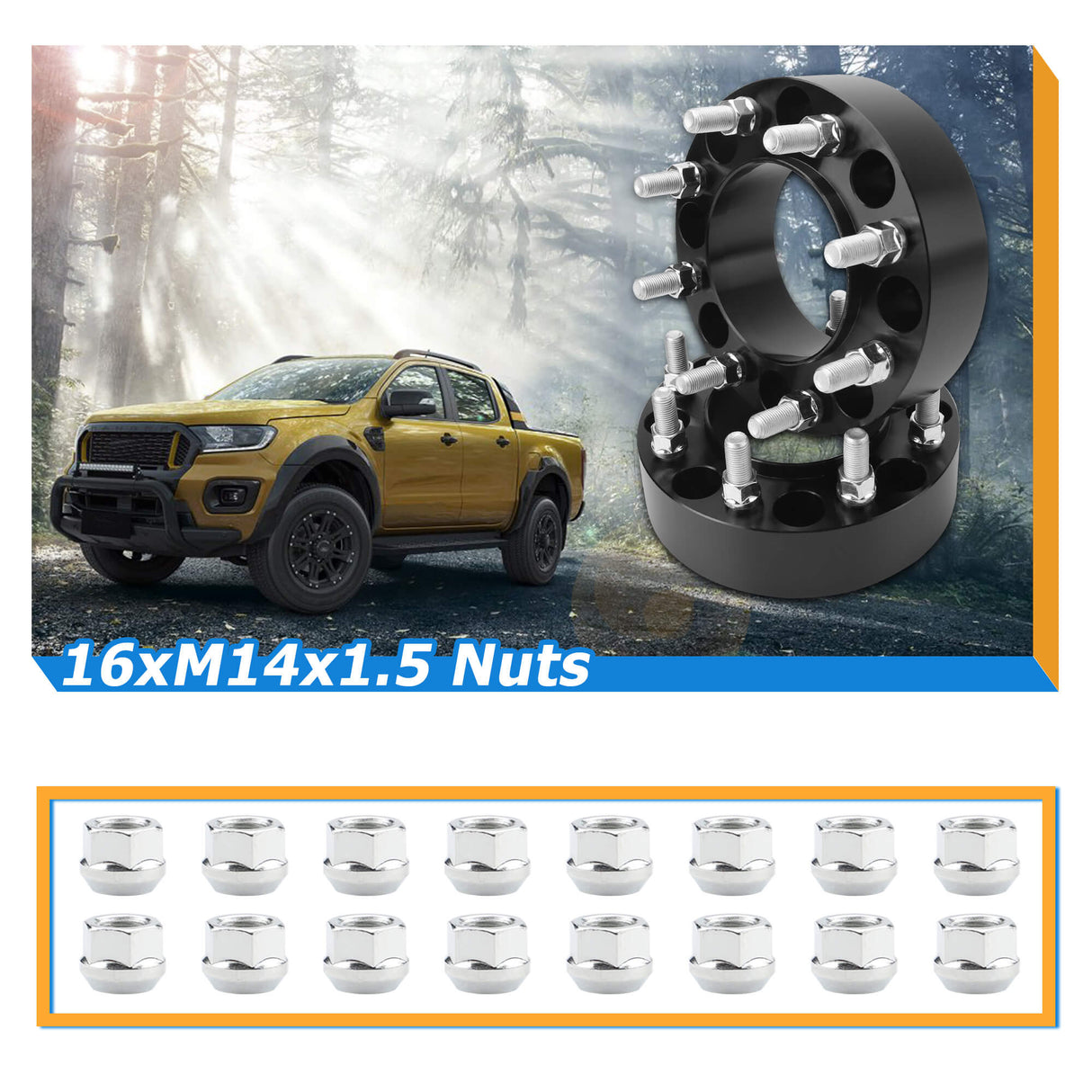 Richeer 8x6.5" Hubcentric Wheel Spacers for 1999-2010 Silverado 2500/3500 and Compatible Models