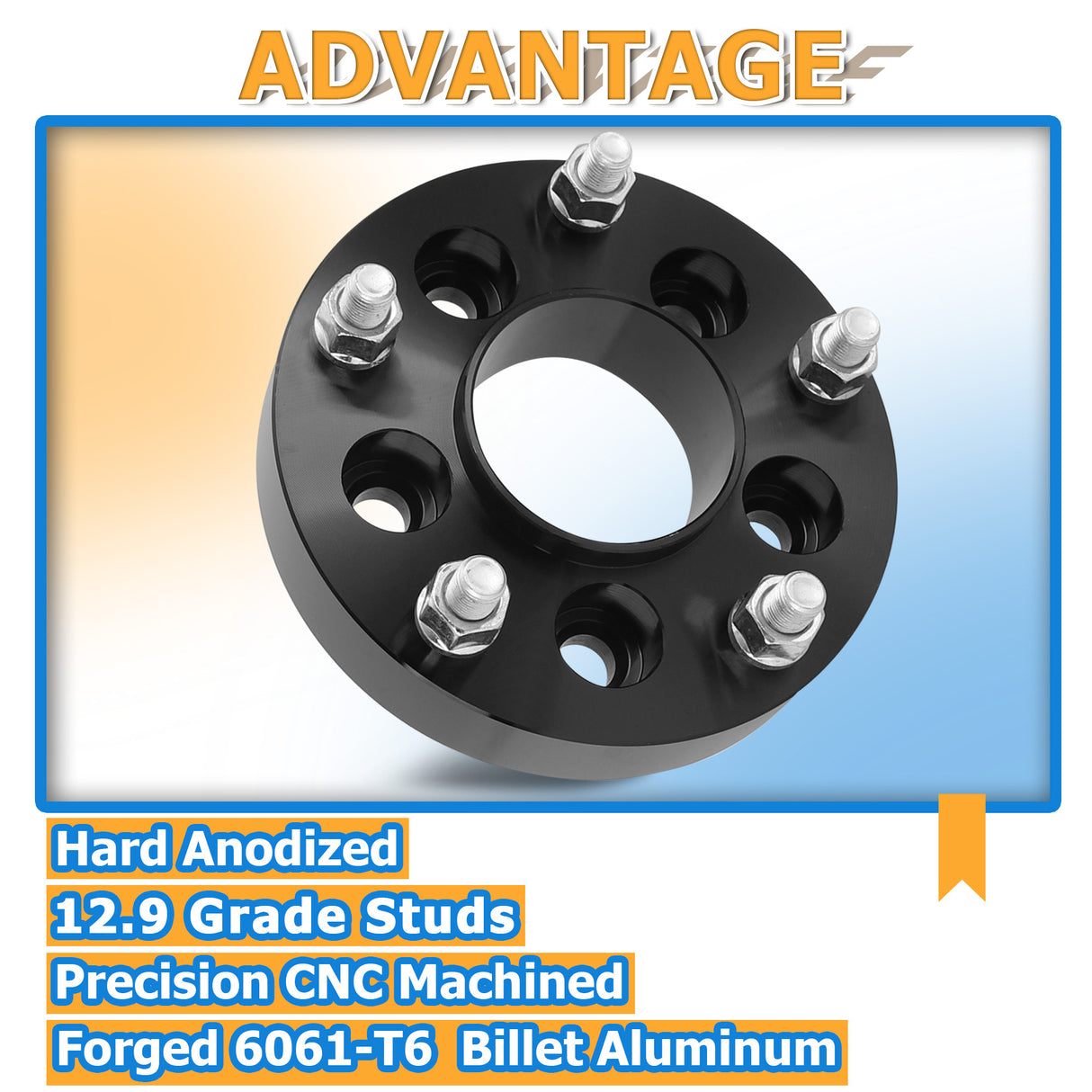 Richeer 5x4.5" to 5x5.5" Hubcentric Wheel Adapters for 2012-2018 Ram 1500 and Compatible Models