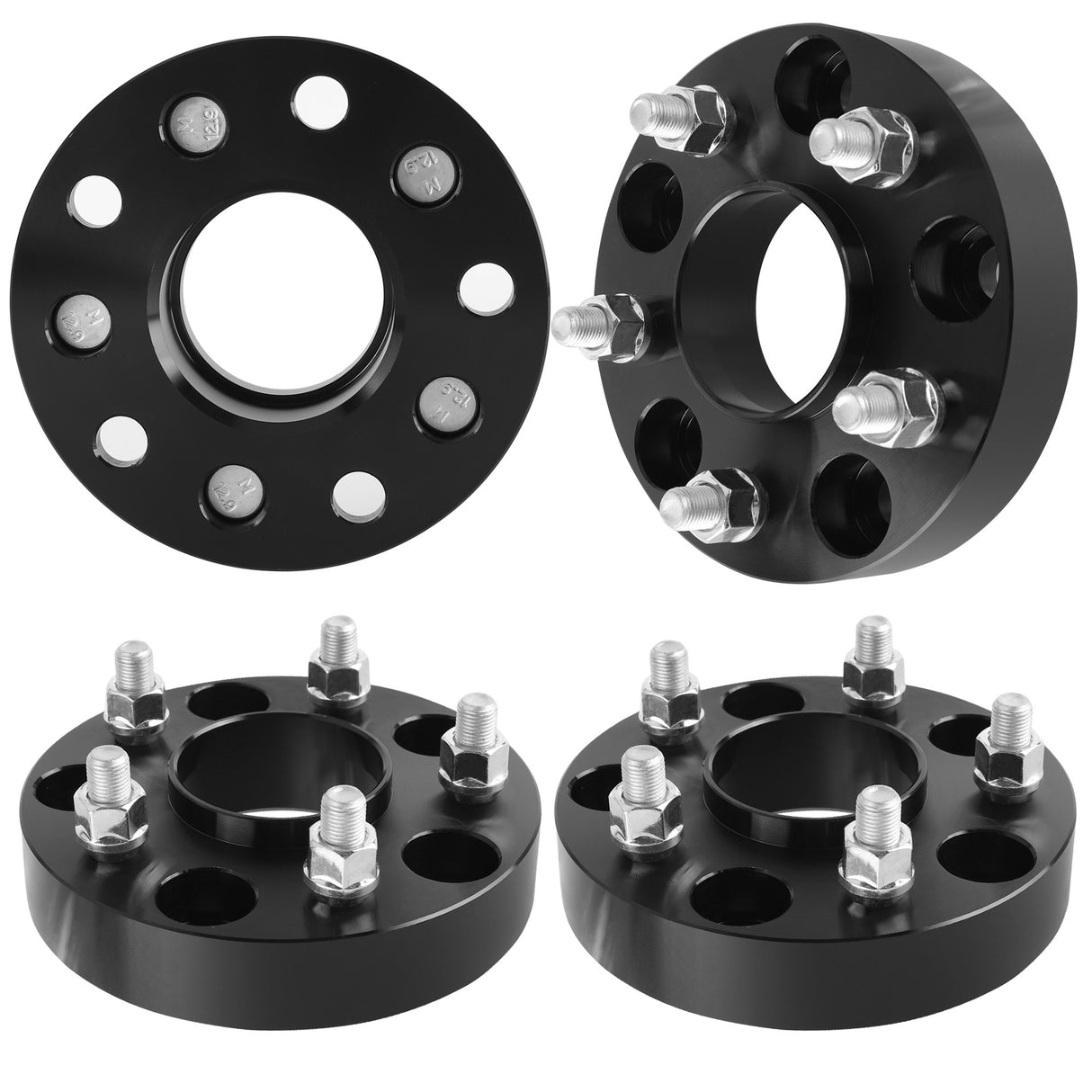 Richeer 5x5" to 5x4.75" Hubcentric Wheel Adapters with 1/2-20 Thread Pitch