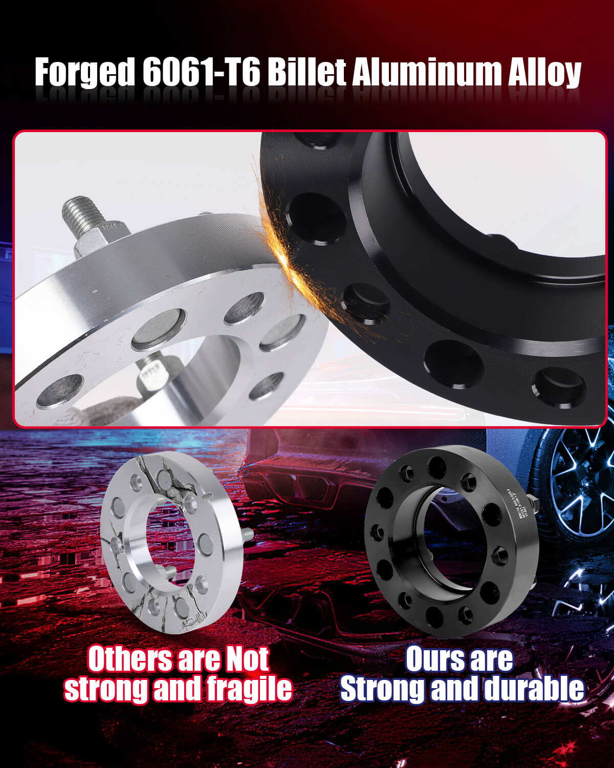 Richeer 6x5.5" Wheel Spacers for Off-Road Vehicles (Toyota, Polaris & More)